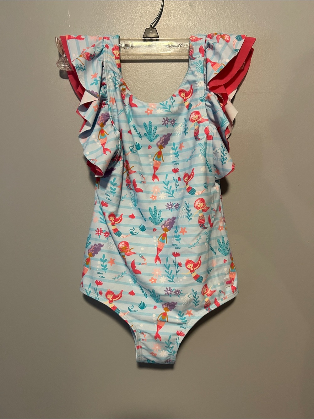 NWOT Girls' Ruffle Butts Mermaid One-Piece Swimsuit
